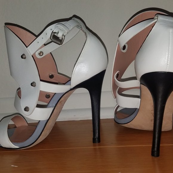 L.A.M.B. Gareth Sandal White/Gray Womens Size 8 - Picture 9 of 14